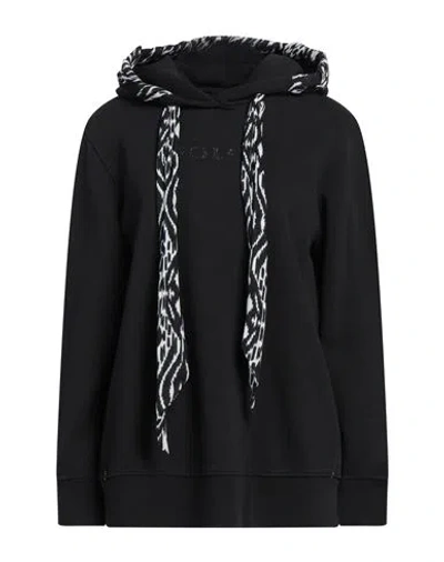 REPLAY REPLAY WOMAN SWEATSHIRT BLACK SIZE S COTTON