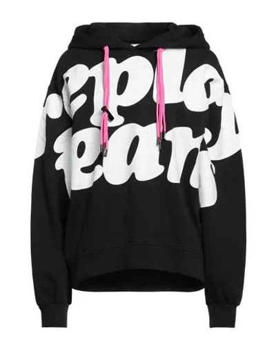 Replay Woman Sweatshirt Black Size L Cotton