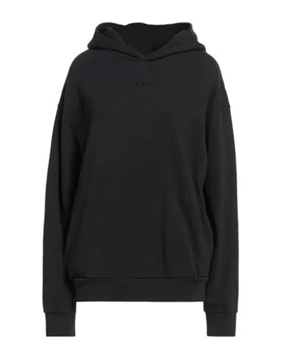 Replay Woman Sweatshirt Black Size L Organic Cotton