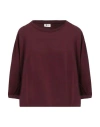 Replay Woman Sweatshirt Burgundy Size L Cotton