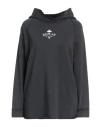 Replay Woman Sweatshirt Charcoal Size Xs Organic Cotton In Grey