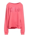 Replay Woman Sweatshirt Coral Size S Cotton In Red