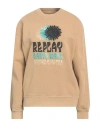 Replay Woman Sweatshirt Sand Size Xxs Cotton In Beige