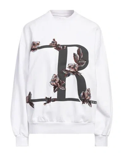 Replay Woman Sweatshirt White Size M Cotton