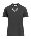 Replay Woman T-shirt Charcoal Size M Cotton In Grey
