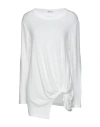 Shop Replay Woman T-shirt Ivory Size M Linen, Elastane In White