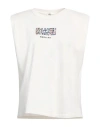 Replay Woman T-shirt Ivory Size Xl Cotton In White