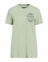 Replay Woman T-shirt Sage Green Size L Cotton