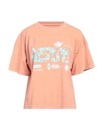 Replay Woman T-shirt Salmon Pink Size M Cotton