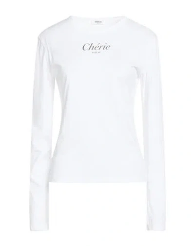 Replay Woman T-shirt White Size M Cotton