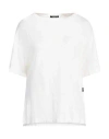Replay Woman T-shirt White Size S Linen, Elastane In White