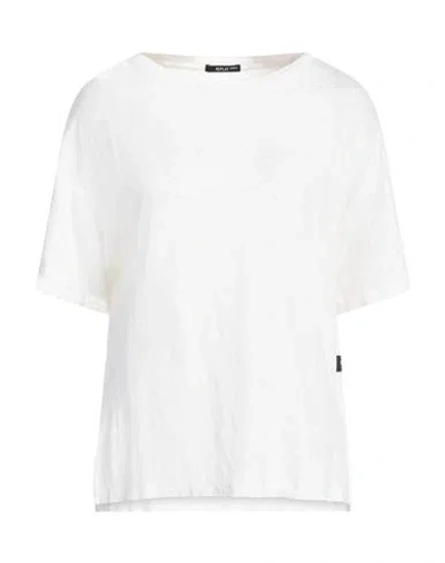 Replay Woman T-shirt White Size S Linen, Elastane