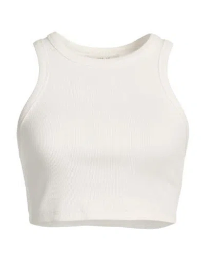 Replay Woman Tank Top White Size S Cotton, Elastane