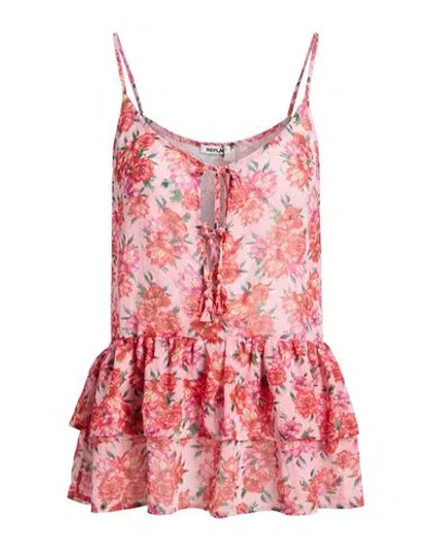 Replay Woman Top Salmon Pink Size Xs Polyester