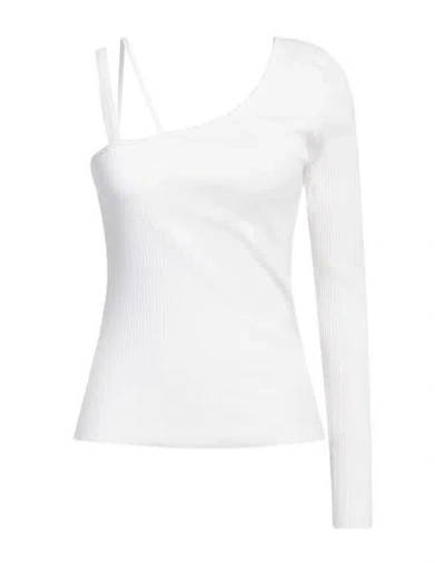 Replay Woman Top White Size S Cotton, Elastane