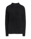 Replay Woman Turtleneck Black Size L Polyamide, Polyester In Black
