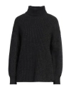 Replay Woman Turtleneck Black Size L Polyamide, Polyester