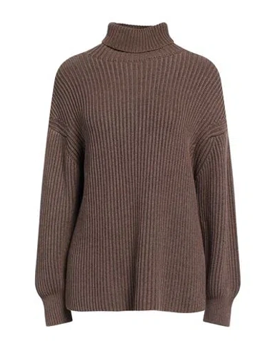 Replay Woman Turtleneck Brown Size S Cotton, Polyester