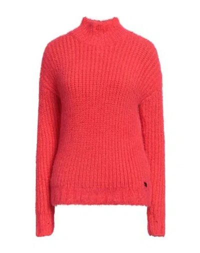 Replay Woman Turtleneck Coral Size L Polyamide, Polyester In Red