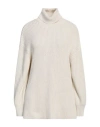 Replay Woman Turtleneck Ivory Size M Cotton, Polyester In White