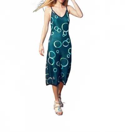 Replica Los Angeles Bubbles Intarsia Slip Midi Dress In Multicolor In Green