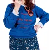 Replica Los Angeles Chelsea Sweater In Navy/scarlet In Blue