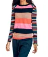 Replica Los Angeles Mixed Stripe Baseball Tee In Multicolor In Multi