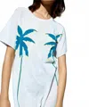 Replica Los Angeles Palm Tree Tee Shirt Mini Dress In White In Multi