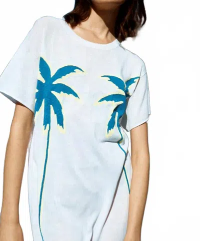 Replica Los Angeles Palm Tree Tee Shirt Mini Dress In White In Multi
