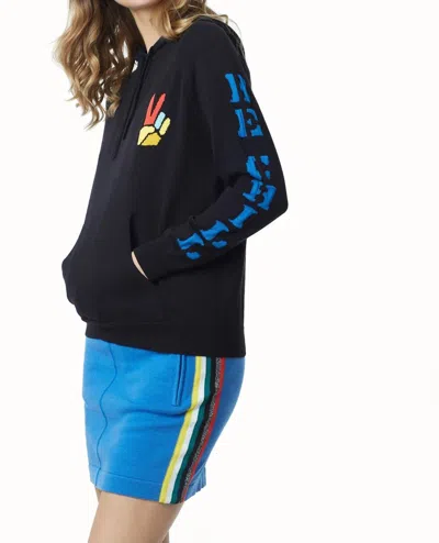 Replica Los Angeles Peace Out Hoodie In Licorice In Black