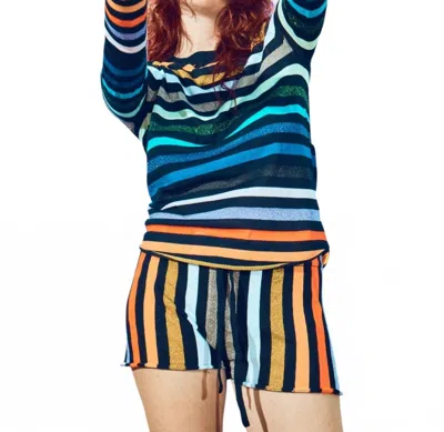 Replica Los Angeles Rainbow Baseball Tee In Multicolor In Blue