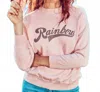 Replica Los Angeles Rainbow Sweater In Pink In Pink