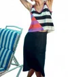 Replica Los Angeles Slice Stripe Cropped Tank Top In Multicolor In Black