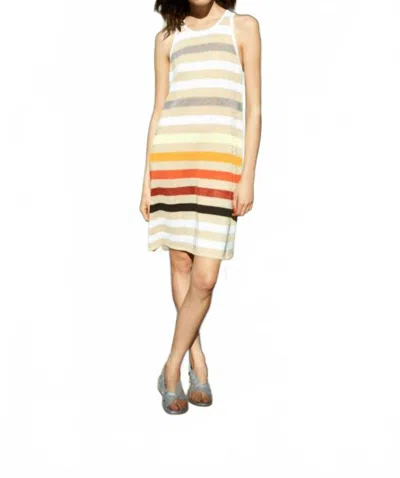 Replica Los Angeles Sunset Stripe Tank Dress In Gold/multi
