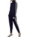 Replica Los Angeles Women's Cashmere Old School-style Track Pants In Black In Blue