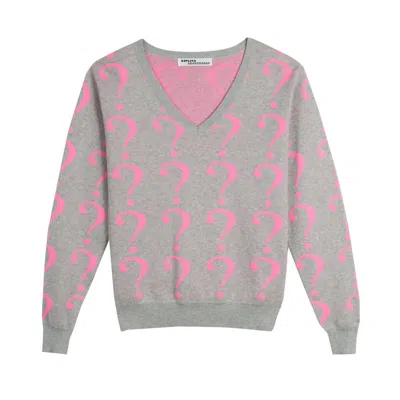 Replica Los Angeles Women's Mystery V-neck Sweatshirt In Shadow/hot Pink In Multi