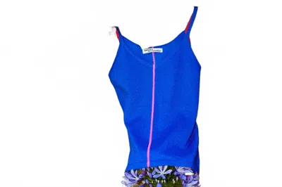 Replica Los Angeles Women's Neon Cami Top In Electric Blue/hot Pink