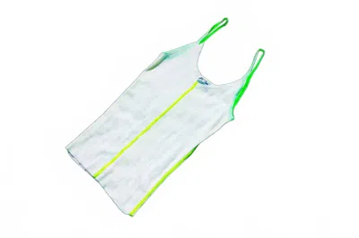 Replica Los Angeles Women's Neon Rib Cotton Cami Top In White/tennis Ball In Gray