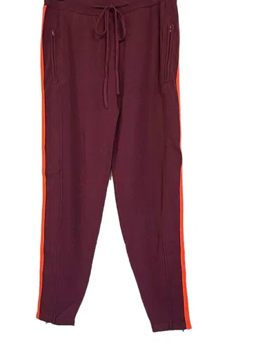 Replica Los Angeles Women's Old School-style Track Pants In Burgundy In Red