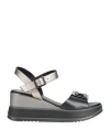 Repo Woman Sandals Black Size 8 Leather In Black
