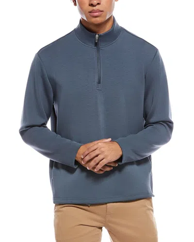 Report Collection 1/4-zip Scuba Mock Neck Sweatshirt In Blue