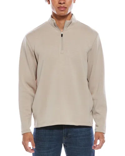 Report Collection 1/4-zip Scuba Mock Neck Sweatshirt In Neutral