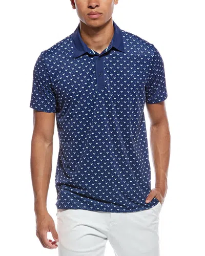 Report Collection 360 Movement Knit Polo Shirt In Blue