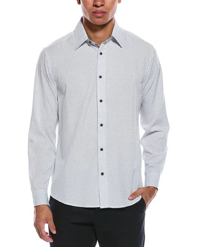 Report Collection 4-way Geo Print Woven Sport Shirt In White