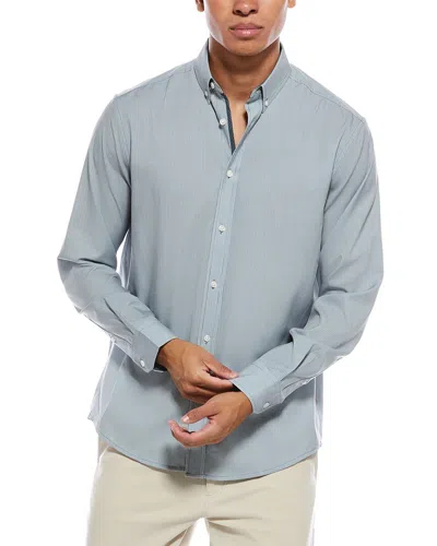 Report Collection 4-way Stretch Geo Print Sport Shirt In Blue