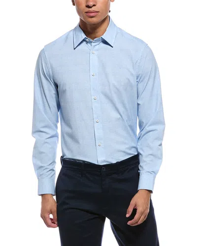 Report Collection 4-way Printed Woven Sport Shirt In Blue
