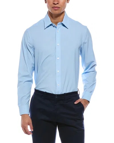 Report Collection 4-way Printed Woven Sport Shirt In Blue