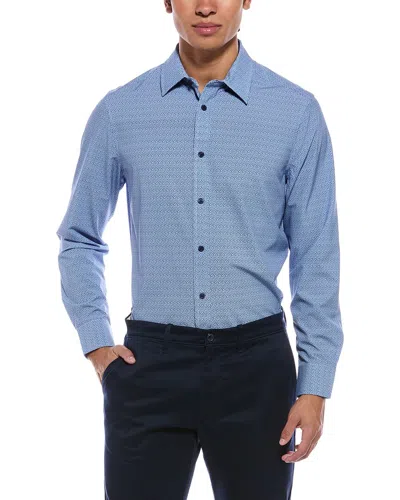 Report Collection 4-way Printed Woven Sport Shirt In Green