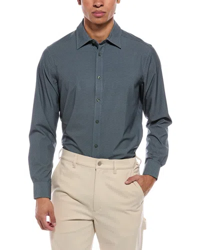 Report Collection 4-way Printed Woven Sport Shirt In Green