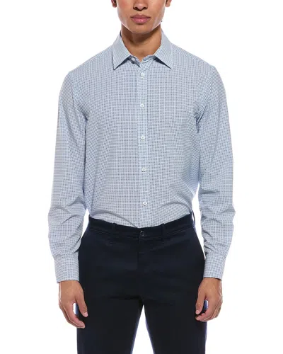 Report Collection 4-way Woven Sport Shirt In Blue